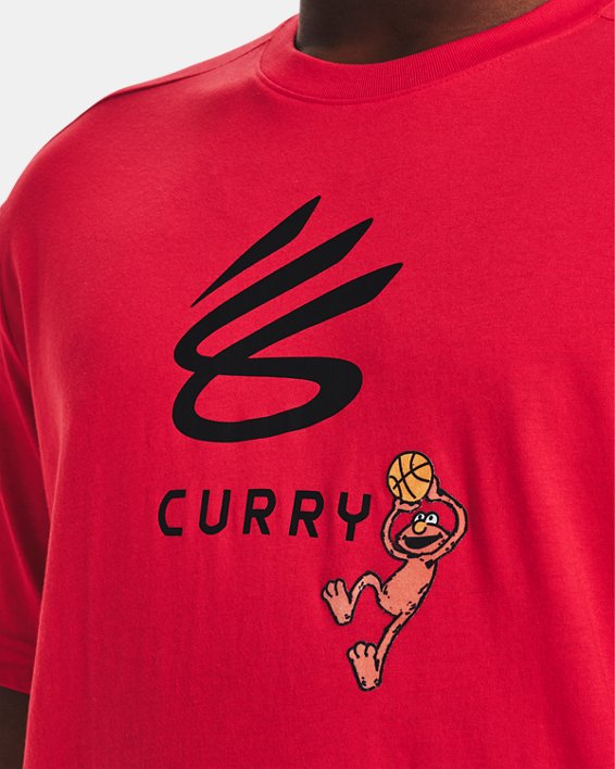 Men's Curry x Elmo T-Shirt, Red, pdpMainDesktop image number 4